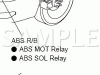 ABS With EBD & BA & TRAC & VSC System Location Diagram for 2002 Toyota Camry  2.4 L4 GAS