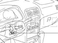 Power Mirror Control Components Diagram for 2002 Toyota Corolla  1.8 L4 GAS