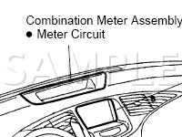 Combination Meter Diagram for 2002 Toyota Prius  1.5 L4 ELECTRIC/GAS