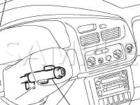 Power Mirror Control Components Diagram for 2002 Toyota Sienna  3.0 V6 GAS