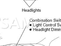 Headlight And Taillight Components Diagram for 2003 Toyota Echo  1.5 L4 GAS
