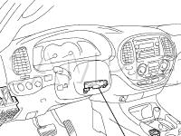 Power Mirror Control Components Diagram for 2003 Toyota Sequoia  4.7 V8 GAS