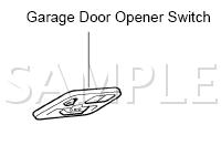 Garage Door Opener Components Diagram for 2003 Toyota Sienna  3.0 V6 GAS