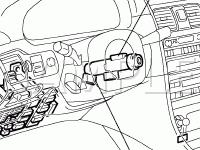 Ignition Switch And Key Unlock Warning Switch Location Diagram for 2003 Toyota Solara  2.4 L4 GAS