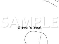 Power Seat Control Components Diagram for 2003 Toyota Tacoma  2.4 L4 GAS