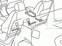 Seat Belt Warning System Location Diagram for 2004 Toyota Camry  2.4 L4 GAS