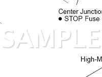 Stop Light System Components Diagram for 2004 Toyota Celica GTS 1.8 L4 GAS