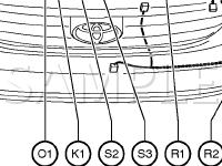 Position Of Parts In Engine Compartment Diagram for 2004 Toyota Corolla  1.8 L4 GAS
