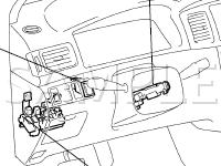 Vehicle Intrusion Protection System Location Diagram for 2004 Toyota Corolla  1.8 L4 GAS