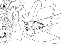 Seat Belt Warning System Location Diagram for 2004 Toyota Corolla  1.8 L4 GAS