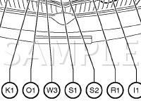 Engine Compartment Diagram for 2004 Toyota Echo  1.5 L4 GAS