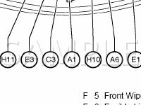 Engine Compartment Diagram for 2004 Toyota Sienna  3.3 V6 GAS