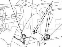 Seat Belt Tension Reducer Components Diagram for 2005 Toyota 4runner SR5 4.0 V6 GAS
