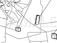 Supplemental Restraint Components Diagram for 2005 Toyota Celica GT 1.8 L4 GAS