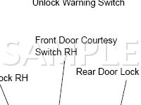 Wireless Door Lock Control System Location Diagram for 2005 Toyota Corolla XRS 1.8 L4 GAS