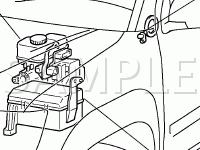 ABS With EBD & BA & TRAC & VSC System Diagram for 2005 Toyota Tacoma X-RUNNER 4.0 V6 GAS