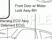 Theft Deterrent System Location Diagram for 2006 Toyota Camry  2.4 L4 GAS