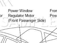 Power Window Control System Location Diagram for 2006 Toyota Corolla S 1.8 L4 GAS