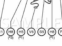 Instrument Panel Component Locations Diagram for 2006 Toyota Matrix  1.8 L4 GAS