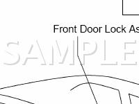 Power Door Lock Control System Diagram for 2006 Toyota Matrix XRS 1.8 L4 GAS