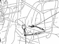 Seat Belt Warning System Location Diagram for 2006 Toyota Matrix XR 1.8 L4 GAS