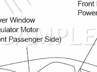 Power Window Control System Locations Diagram for 2006 Toyota Matrix XRS 1.8 L4 GAS