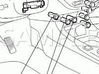 Instrument Panel Component Locations Diagram for 2006 Toyota Tundra  4.0 V6 GAS