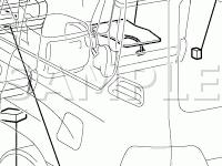 Air Bag and Seat Belt Components Diagram for 2007 Toyota Land Cruiser  4.7 V8 GAS