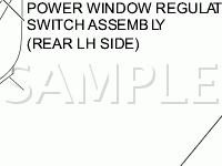 Power Window and Power Door Components Diagram for 2007 Toyota Tacoma  2.7 L4 GAS