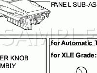Center Console Diagram for 2008 Toyota Camry XLE 2.4 L4 GAS