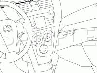 Instrument Panel Diagram for 2008 Toyota Yaris S 1.5 L4 GAS