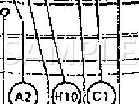 Engine Compartment Connector Locations Diagram for 1996 Toyota Avalon XL 3.0 V6 GAS