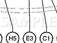 Engine Compartment Connector Locations, A1 Through H6 Diagram for 1999 Toyota Sienna  3.0 V6 GAS