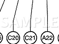 I/P Connector Locations, A12 Through D29 Diagram for 1999 Toyota 4runner  2.7 L4 GAS