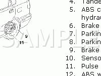 Hydraulic Brake System Components Diagram for 2001 Volvo S40  1.9 L4 GAS