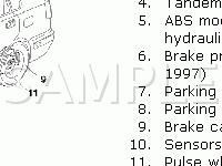 Wheel Brake Components Diagram for 2001 Volvo S40  1.9 L4 GAS