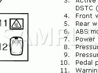 Brake Electronics Components Diagram for 2001 Volvo S80  2.8 L6 GAS