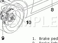 Wheel Brake Components Diagram for 2001 Volvo V40  1.9 L4 GAS