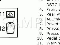 Brake Electronics Components Diagram for 2002 Volvo S60  2.4 L5 GAS