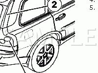 Rear End Component Locations Diagram for 2003 Volvo XC90  2.9 L6 GAS