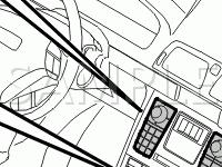 Instrument Panel Component Locations Diagram for 2003 Volvo XC90  2.5 L5 GAS