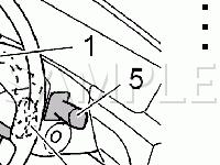 Steering Column Component Locations Diagram for 2005 Volvo XC90 2.5T 2.5 L5 GAS