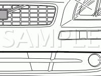 Front Exterior Lighting Diagram for 2006 Volvo S40 2.4I 2.4 L5 GAS