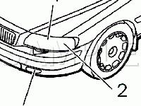 Headlamp Components Diagram for 2007 Volvo XC70  2.5 L5 GAS