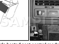 Passenger's Heated Seat Control Module Diagram for 2002 Volkswagen Golf GTI 2.8 V6 GAS