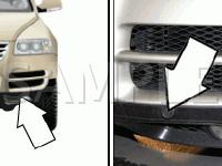Left Front Center Parking Aid Sensor Diagram for 2006 Volkswagen Touareg  3.2 V6 GAS